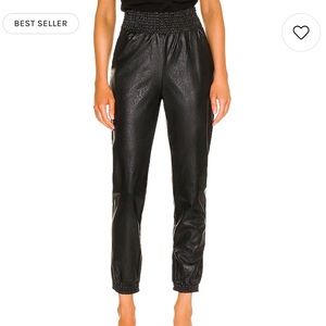 Commando Faux Leather Jogger- Sand Color